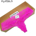 Women all Lace Comfortable Thong Panties In Extended Sizes-ah20 rose red-XL-JadeMoghul Inc.