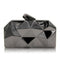 Women All Metal Diamond Cut Design Evening Clutch-Black-Mini(Max Length<20cm)-JadeMoghul Inc.