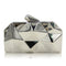 Women All Metal Diamond Cut Design Evening Clutch-Silver-Mini(Max Length<20cm)-JadeMoghul Inc.