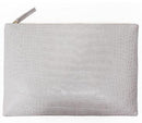 Women Alligator Embossed Design Envelope Clutch Bag-white clutch-China-30cm-JadeMoghul Inc.