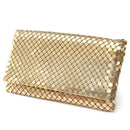 Women Aluminum Mesh Envelope Evening Clutch-Gold-JadeMoghul Inc.