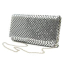 Women Aluminum Mesh Envelope Evening Clutch-Gray-JadeMoghul Inc.