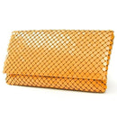 Women Aluminum Mesh Envelope Evening Clutch-Yellow-JadeMoghul Inc.
