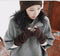 Women Arm Length Cashmere Blend Finger Less Gloves-Coffee-One Size-JadeMoghul Inc.