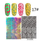 Women Assorted Designs Nail Art Vinyl Stencils And Template Sheet-17-JadeMoghul Inc.