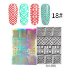 Women Assorted Designs Nail Art Vinyl Stencils And Template Sheet-18-JadeMoghul Inc.