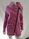 Women Autumn Winter Clothes Warm Fleece Jacket Slant Zipper Collared Coat Casual Clothing Overcoat Tops Female Coat Sweatshirts-Purple-S-China-JadeMoghul Inc.