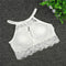 Women Backless 3/4 cup Comfortable Lace Wire Free Bra-White-One Size-JadeMoghul Inc.