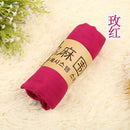 Women Basic Long Scarf In Solid Colors Cotton , polyester, Linen-rose red-JadeMoghul Inc.