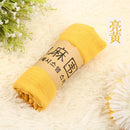 Women Basic Long Scarf In Solid Colors Cotton , polyester, Linen-yellow-JadeMoghul Inc.
