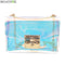 Women Beach Jelly Transparent Cross Body Bag With Metal Chain Strap--JadeMoghul Inc.