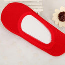 Women Boat Socks In Solid Colors-red-One Size-JadeMoghul Inc.
