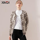 Women Bold Print Zippered Jacket-Black-One Size-JadeMoghul Inc.