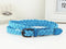 Women Braided Design Leather Belt In Candy Colors-blue-105cm-JadeMoghul Inc.