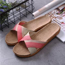 Women Breathable Linen And jute Slippers-Pink-5-JadeMoghul Inc.