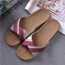 Women Breathable Linen And jute Slippers-Purple-5-JadeMoghul Inc.