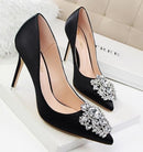 Women Bridal Wedding Shoes / Woman Stiletto-black-4.5-JadeMoghul Inc.