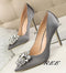 Women Bridal Wedding Shoes / Woman Stiletto-gray-4.5-JadeMoghul Inc.
