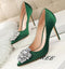 Women Bridal Wedding Shoes / Woman Stiletto-green-4.5-JadeMoghul Inc.