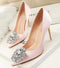 Women Bridal Wedding Shoes / Woman Stiletto-pink-4.5-JadeMoghul Inc.