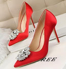Women Bridal Wedding Shoes / Woman Stiletto-red-4.5-JadeMoghul Inc.