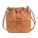 Women Bucket Style Drawstring Cross Body Bag-brown-(20cm<Max Length<30cm)-JadeMoghul Inc.