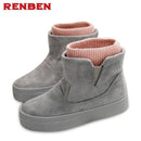 Women Built In Socks Design Winter Boots-Black-35-JadeMoghul Inc.