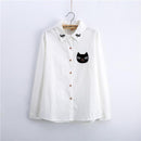 Women Button Down Cotton Shirt Top With Embroidery and Lace Detailing-white 008-XL-JadeMoghul Inc.