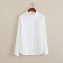 Women Button Down Cotton Shirt Top With Embroidery and Lace Detailing-White 02-S-JadeMoghul Inc.