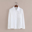 Women Button Down Cotton Shirt Top With Embroidery and Lace Detailing-white lace-S-JadeMoghul Inc.