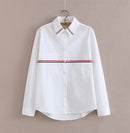 Women Button Down Cotton Shirt Top With Embroidery and Lace Detailing-white lace-S-JadeMoghul Inc.