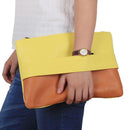 Women Candy Block Color Envelope Clutch Bag