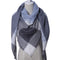 Women Cashmere Blend Plaid Triangle Shaped Scarf/Wrap-Triangle Blue 1-JadeMoghul Inc.
