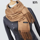 Women Cashmere / Pashmina long Wrap Around Scarf-YR001 Camel-JadeMoghul Inc.