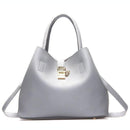 Women Casual Patent Leather Bag With Buckle Closure-Gray-China-29cm-JadeMoghul Inc.