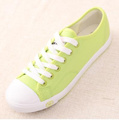 Women Casual Summer Cotton Canvas Tie Up Shoes-green-4.5-JadeMoghul Inc.