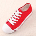 Women Casual Summer Cotton Canvas Tie Up Shoes-red-4.5-JadeMoghul Inc.