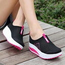 Women Casual Summer Mesh Slip On walking Shoes-3380 black-4.5-JadeMoghul Inc.