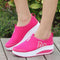 Women Casual Summer Mesh Slip On walking Shoes-3380 Rosy red-4.5-JadeMoghul Inc.