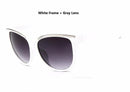 Women Cat Eye Acrylic Frame Sunglasses With 100% UV 400 Protection-White-JadeMoghul Inc.