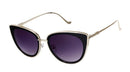 Women Cat Eye Sunglasses In Leopard Print And Reflective Mirror Lens-Silver Frame Grey-JadeMoghul Inc.