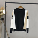 Women Color Block Pullover Sweater-Black-One Size-JadeMoghul Inc.