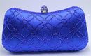 Women Colored Crystal Formal Party Clutch-Flower Royal Blue-JadeMoghul Inc.