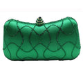 Women Colored Crystal Formal Party Clutch-Wave Green-JadeMoghul Inc.