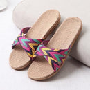 Women Colorful Cotton Straps Beach Sandals / Slippers-25-6-JadeMoghul Inc.