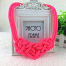 Women Cotton Rope Celtic Knot Design Collar Necklace AExp