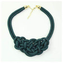 Women Cotton Rope Celtic Knot Design Collar Necklace AExp