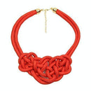 Women Cotton Rope Celtic Knot Design Collar Necklace AExp