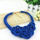 Women Cotton Rope Celtic Knot Design Collar Necklace AExp