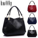 Women Crocodile Embossed Patent Leather Hand Bag-Red Bolsa Feminina-Beautiful bag-JadeMoghul Inc.